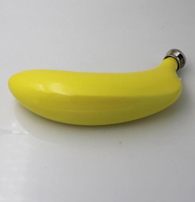 Portable stainless steel 5.5oz banana hip flask, 5.5 oz banana shaped stainless steel hip flask