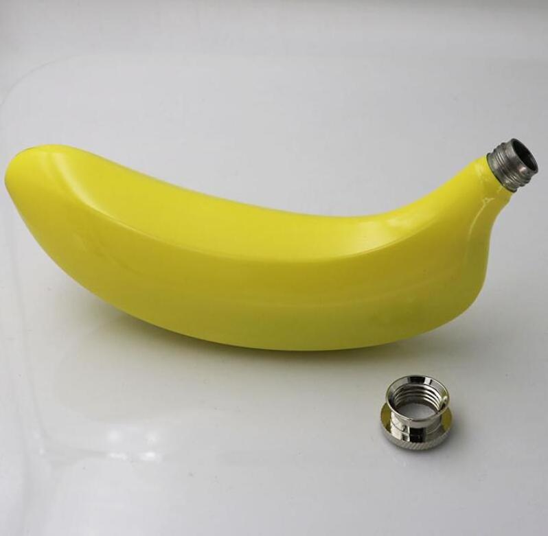 Portable stainless steel 5.5oz banana hip flask, 5.5 oz banana shaped stainless steel hip flask