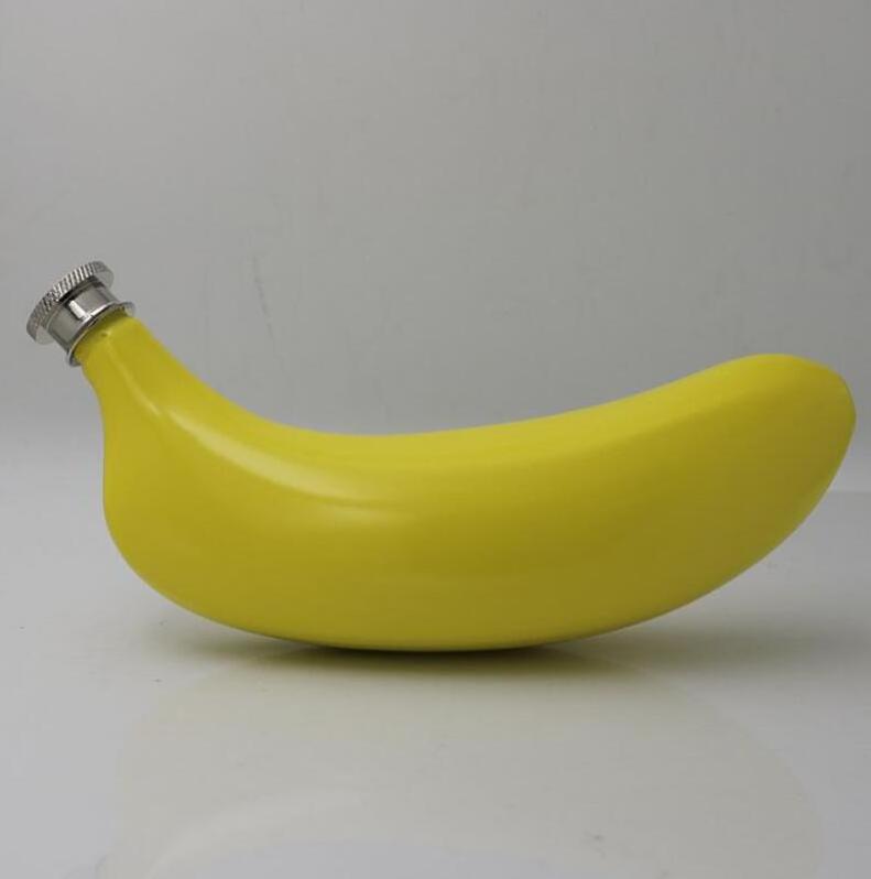 Portable stainless steel 5.5oz banana hip flask, 5.5 oz banana shaped stainless steel hip flask