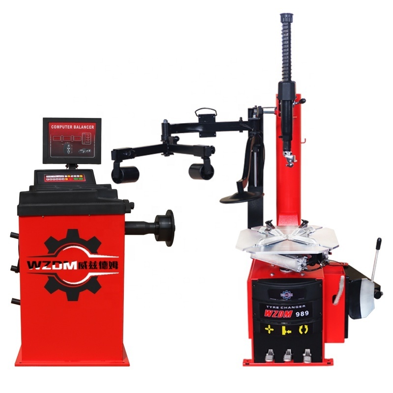 WZDM factory price 12-24 inch tire changer and wheel balancer combo CE Certification Swing Arm T-989 Truck Tire Changer Machine