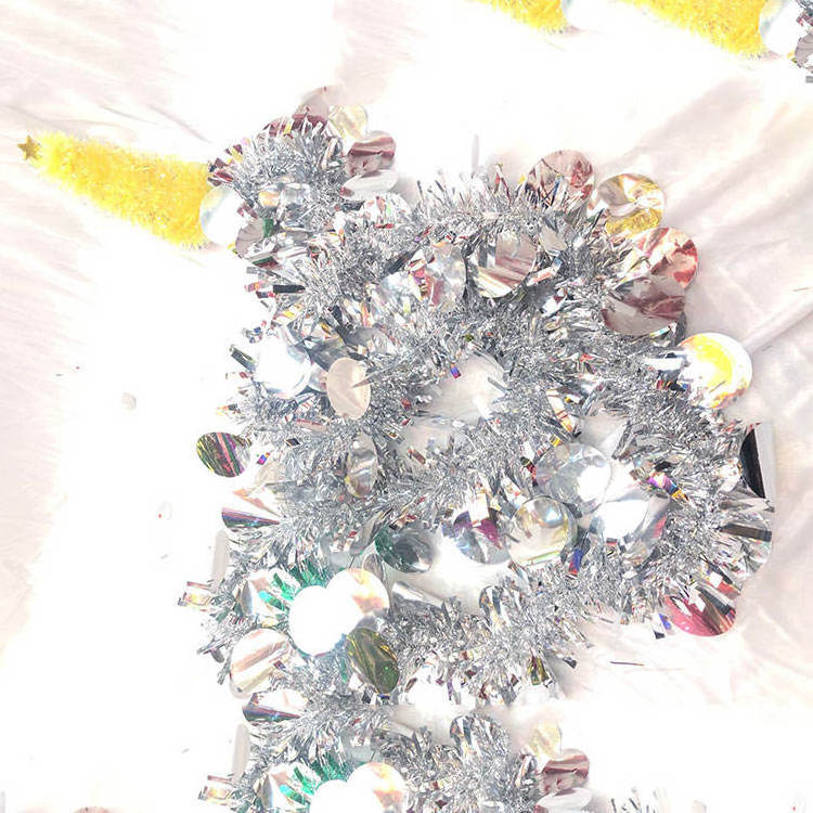 Party Background Hanging Decoration Tinsel Garland Wholesale Classic Style Tinsel Strip Glitter Garland