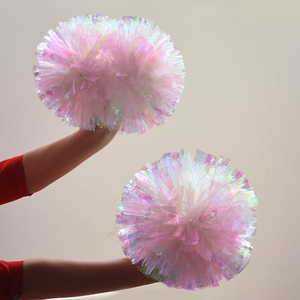 Practical Wholesaler Colorful Decoration Stand Cheerleading Plastics Pom Poms For Background