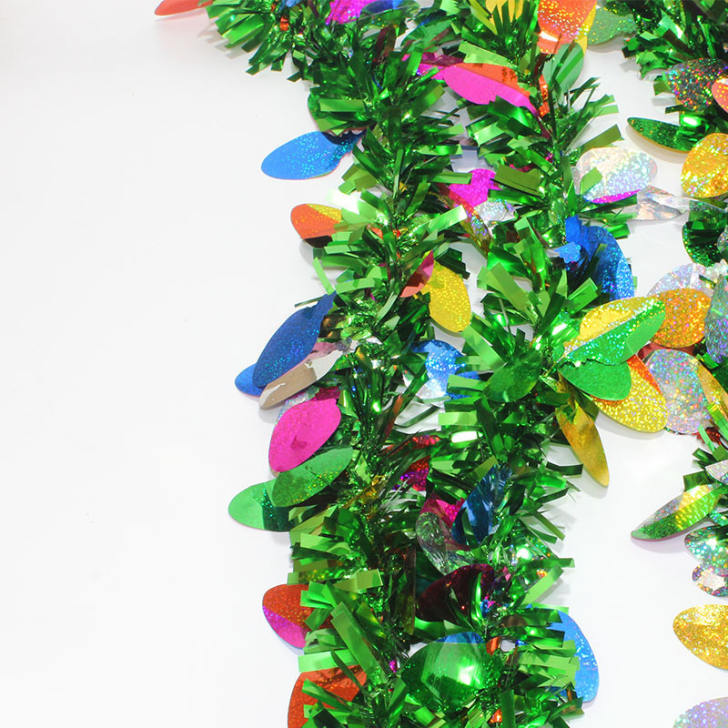 Christmas Halloween Decorations Glitter Tinsel Garland Outdoor Party Decoration Supplies Tinsel Garland