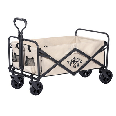 Multi-function outdoor camping beach  trolly folding wagon foldable kids garden wagon four wheel camping cart