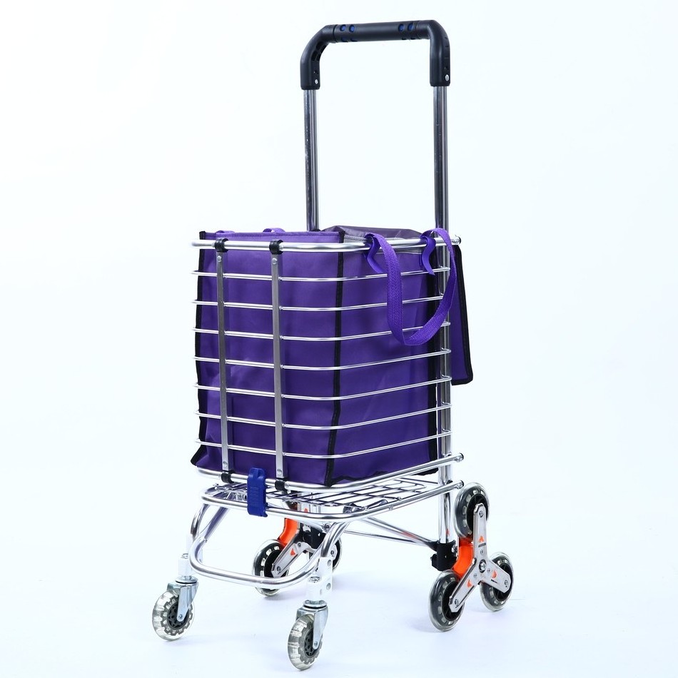 Lightweight Wheeled Shopping Trolley bag Shopping Grocery Foldable Cart