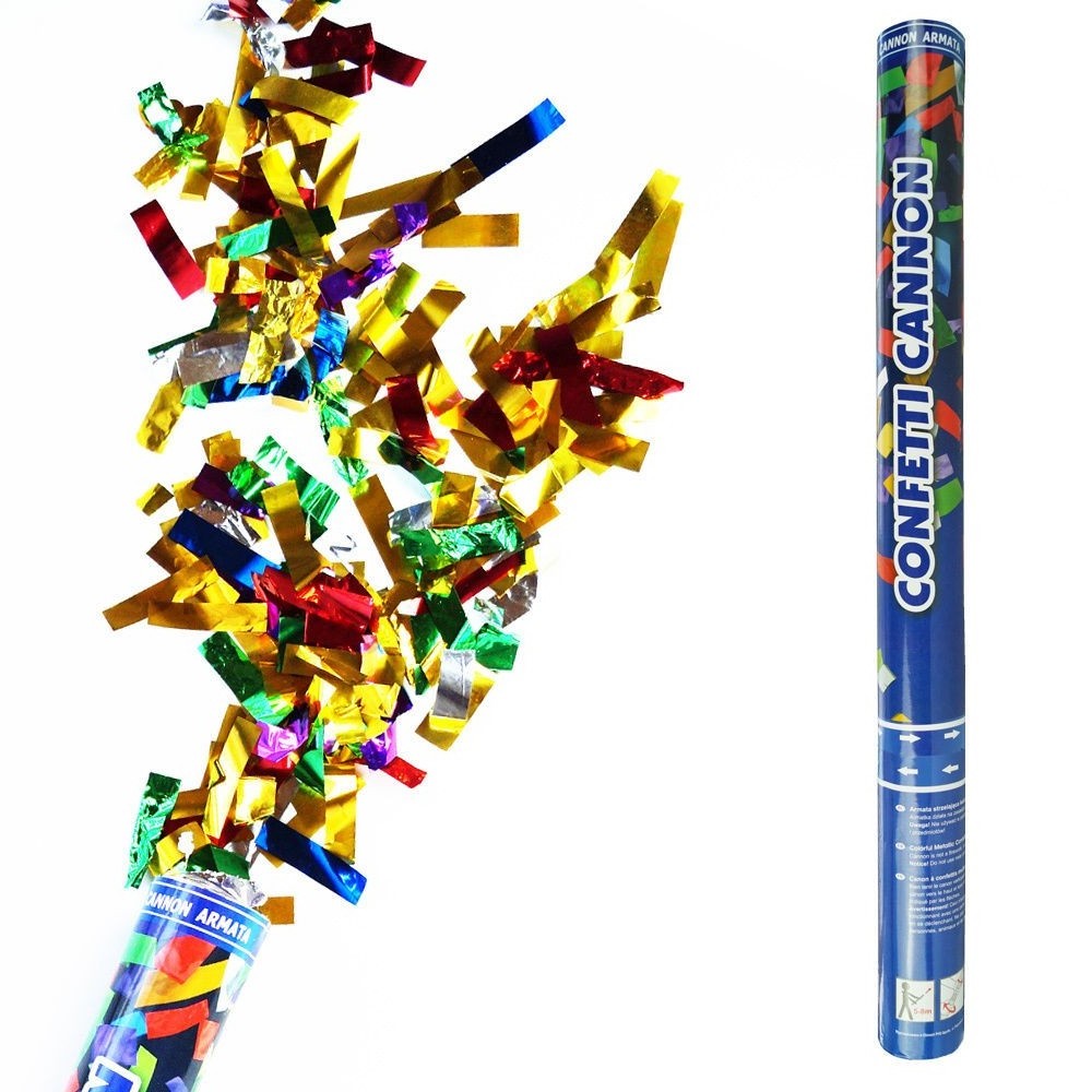 (6 Pack) Large (12 Inch) Confetti Cannons Air Compressed Party Poppers Indoor and Outdoor