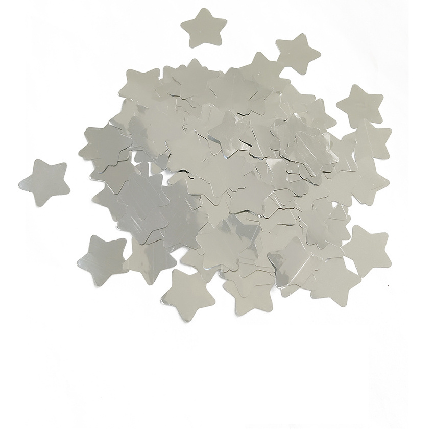 Wholesale Custom Foil Silver Gold Biodegradable Star Confetti for Bridal Wedding Confetti Cannon