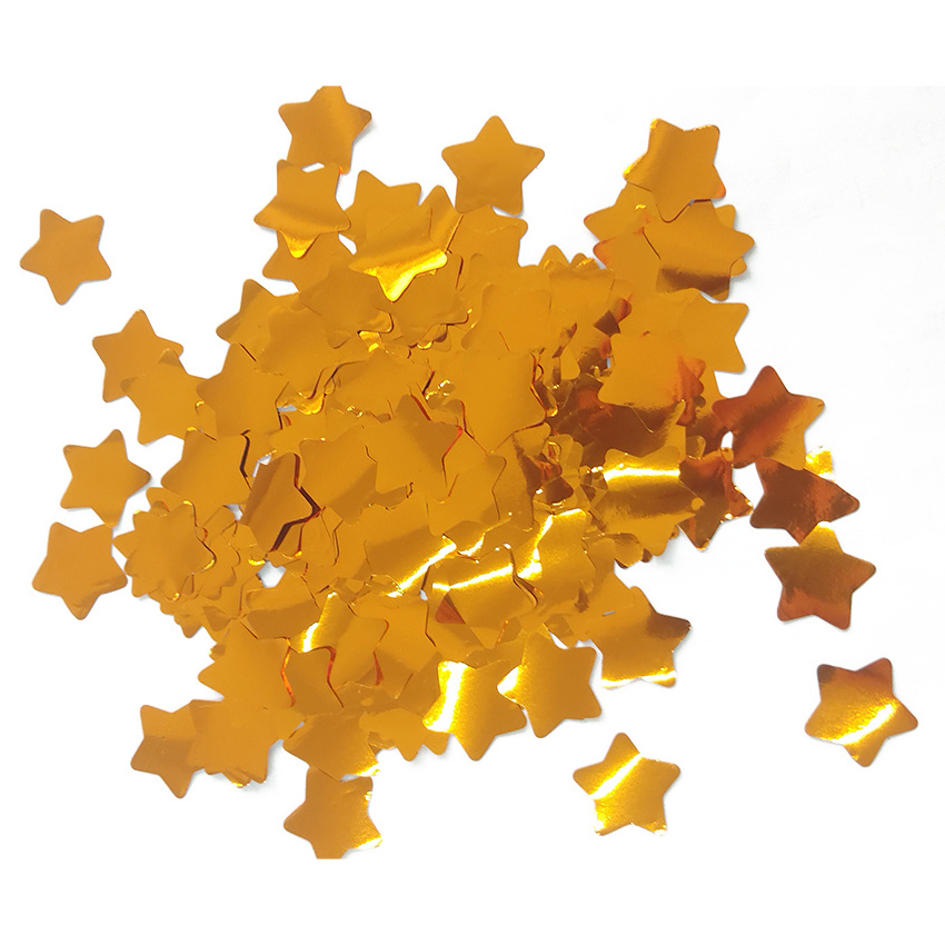 Wholesale Custom Foil Silver Gold Biodegradable Star Confetti for Bridal Wedding Confetti Cannon