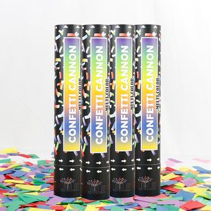 BSCI Amazon Hot Sale 12 inch Multicolor Biodegradable Party Popper Confetti Cannons