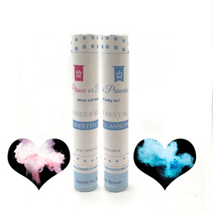 ECO-friendly Gender Reveal Confetti Cannon with Biodegradable Confetti and Powder for Baby Shower Party Supplies