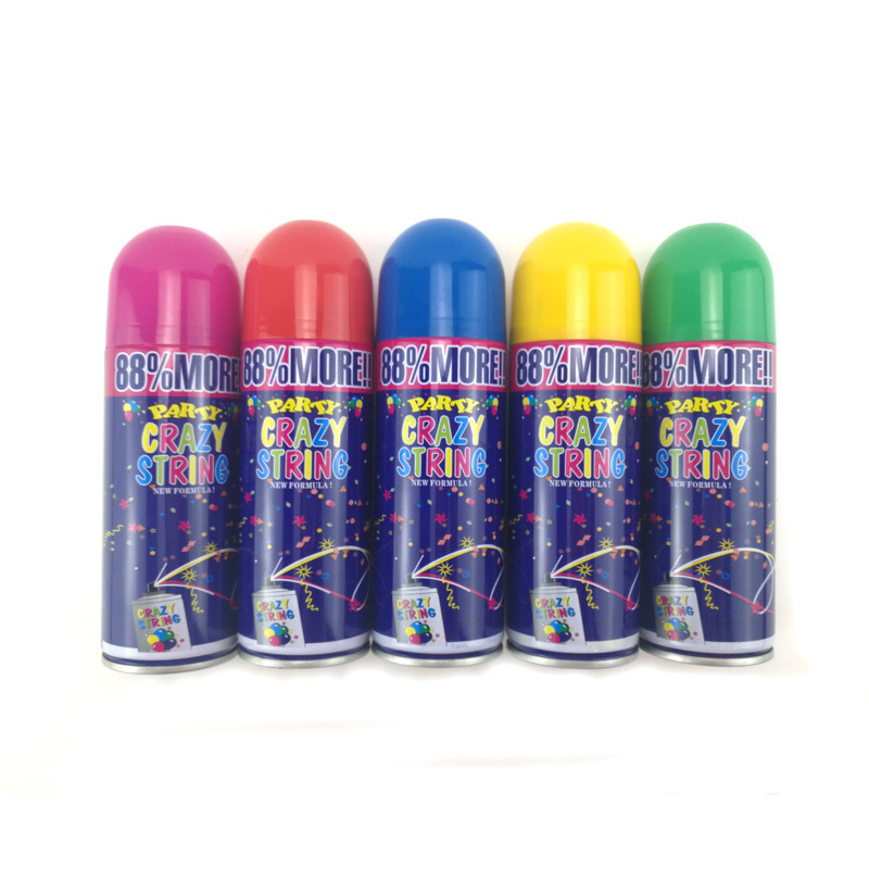 Non-Flammable Color Silly String Spray Party Crazy String