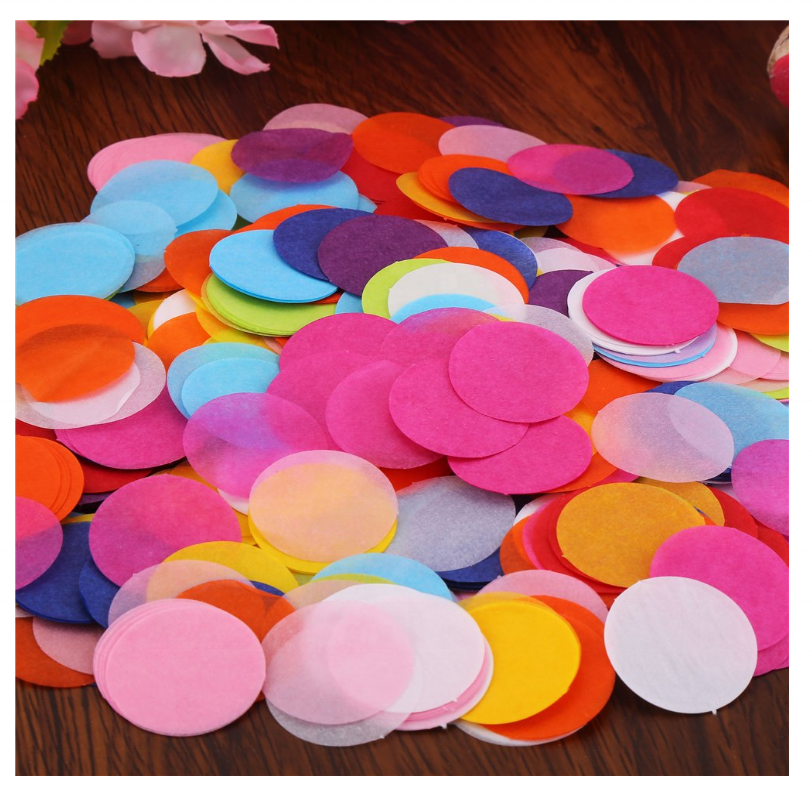 Biodegradable Round Tissue Paper Confetti For Party Decoration