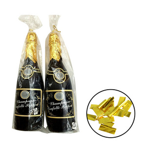 Bachelorette Party Supplies Champagne Bottle Popper with Gold Foil Mylar Confetti