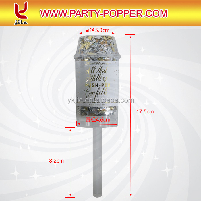 Custom Gold Paper Confetti Wedding Push Pop Party Confetti