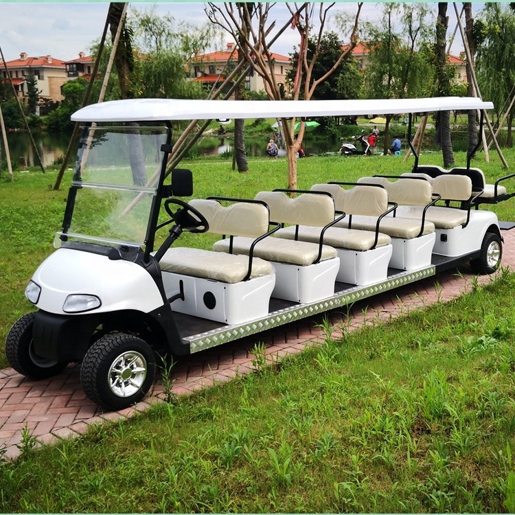 Hot sale 12 passenger Golf buggy Electric Scooter  for sightseeing , hotel shuttle cart with CE certificate