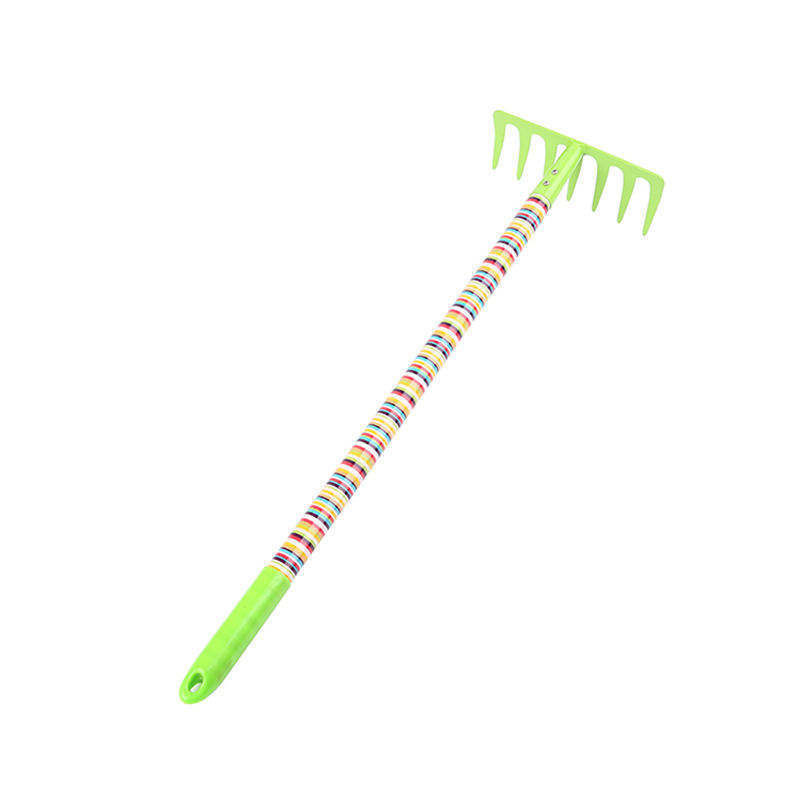 Good Quality Long Wood Handle Artificial Grass Weed Hoe Rake Modern Practical Garden Leaf Rake