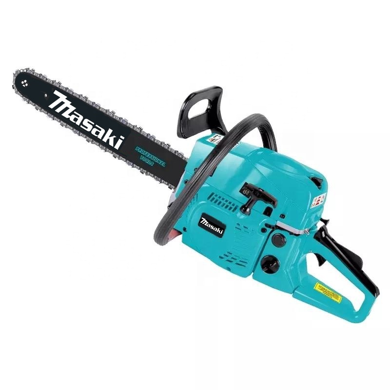 Masaki tool 2400W gasoline single cylinder 20 inch industrial chain saw 52cc heavy duty  gas tree cutting chainsaw