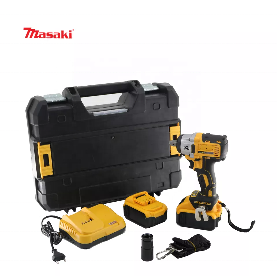 Industrial electric screwdriver high torque brushless lithium ion battery charging electric cordless tire impact wrench