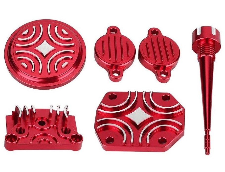 Engine Dress Up Kit Aluminum Engine Dress Up Cover Kit Parts Fit For Lifan 110cc 125cc Pit Dirt Bike Red