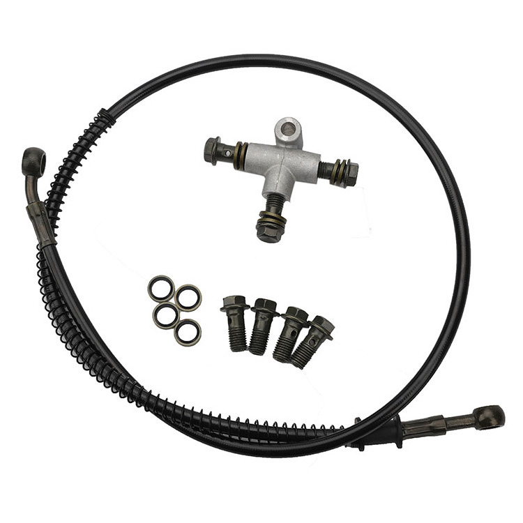 Hydraulic Brake Line Hose Tee Kit for Polaris Ranger Joyner 150cc 200cc 250cc ATV Quad UTV 4 Wheeler Go Kart Cart