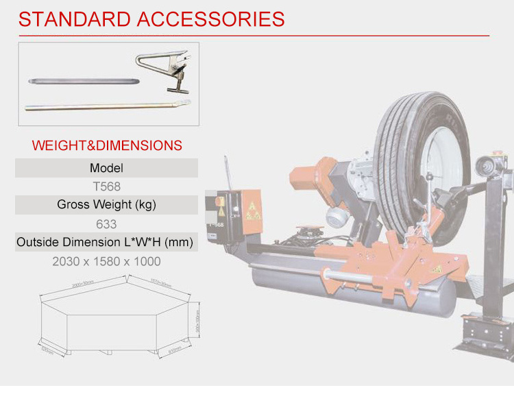 Wholesale Inflator Semi Automatic Tire Repair Equipment Tyre Changing Tools Big Truck Tire Changer