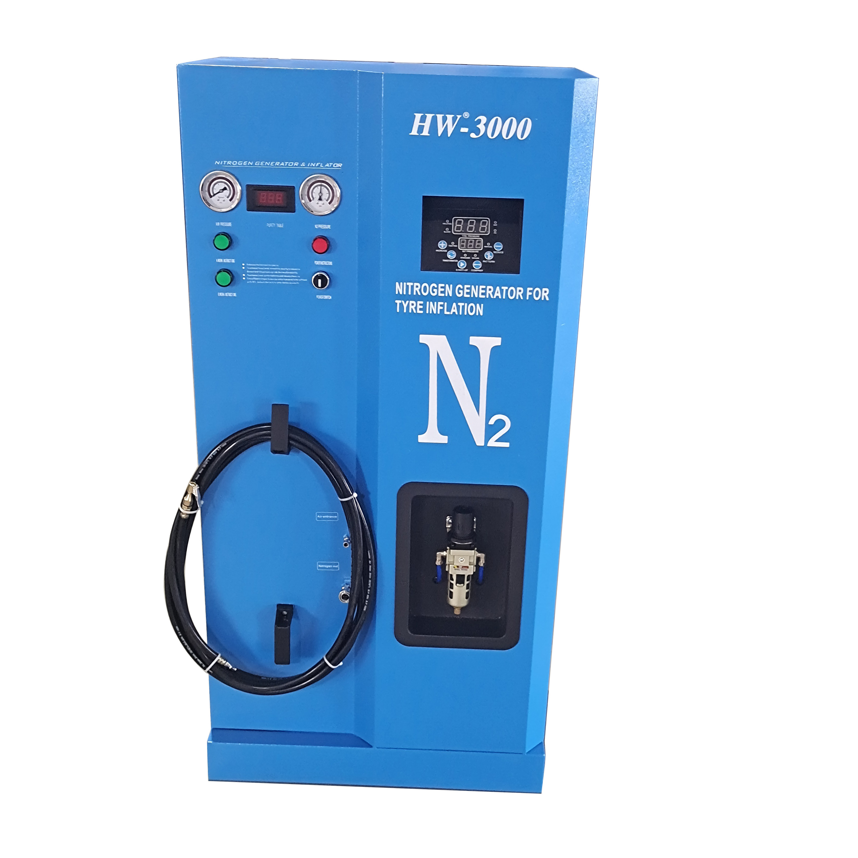 Hw-3000A N2 High purity Truck and auto inflatable Semi automatic tire Nitrogen Machine for sale