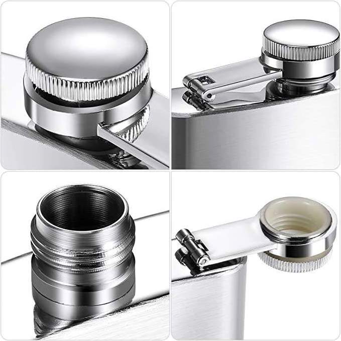 Custom 2 4 6 8oz Alcohol Hip Flask Male Whisky Wine Pot Bottle Portable Pocket Box Set Outdoor Stainless Steel Hip Flasks