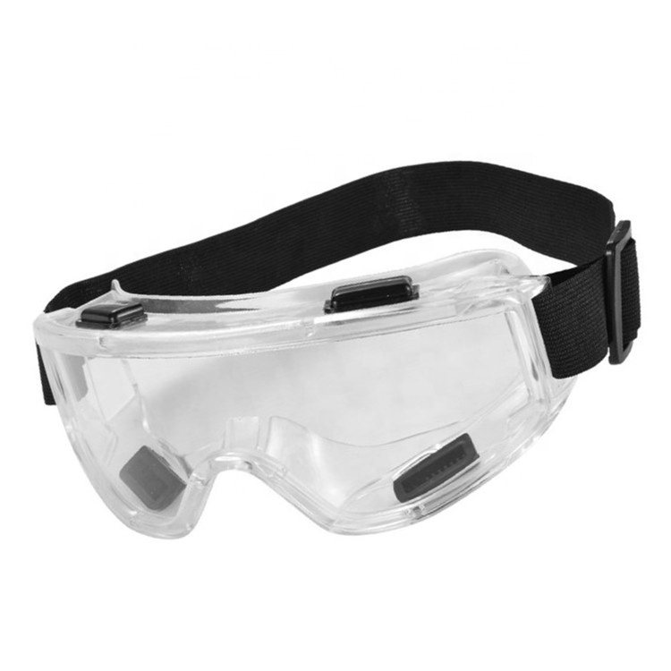 Safety goggles glasses with clear lens and valve ventilation heavy duty safety dust goggles transparent anti fog safety glasses