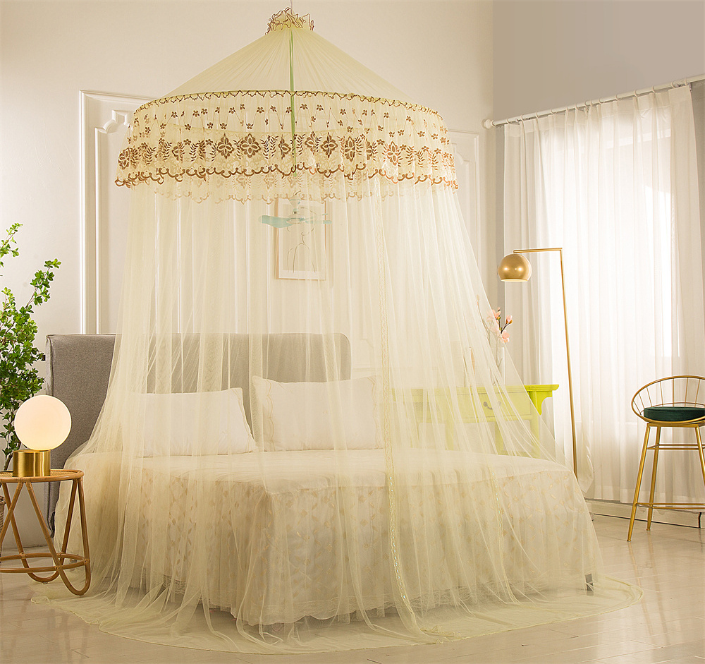 Fashionable Round Thickened And Densified Circular Ceiling Foldable Adults Hanging Mosquito Net