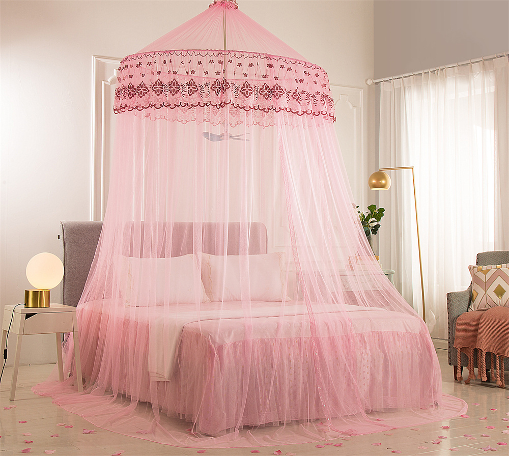 Fashionable Round Thickened And Densified Circular Ceiling Foldable Adults Hanging Mosquito Net