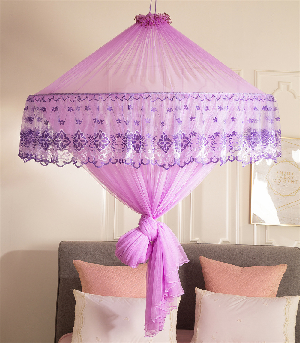 Fashionable Round Thickened And Densified Circular Ceiling Foldable Adults Hanging Mosquito Net