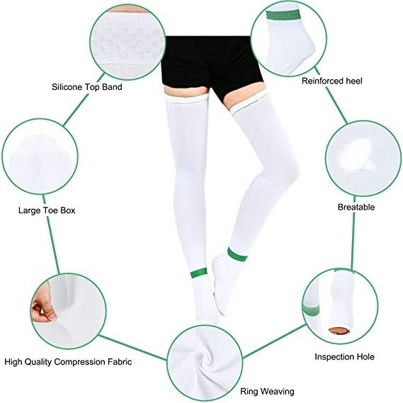 Best Quality Custom 15-21mmhg Treatment of thrombus Medical anti embolism stockings For Antithrombosis anti-embolism stockings