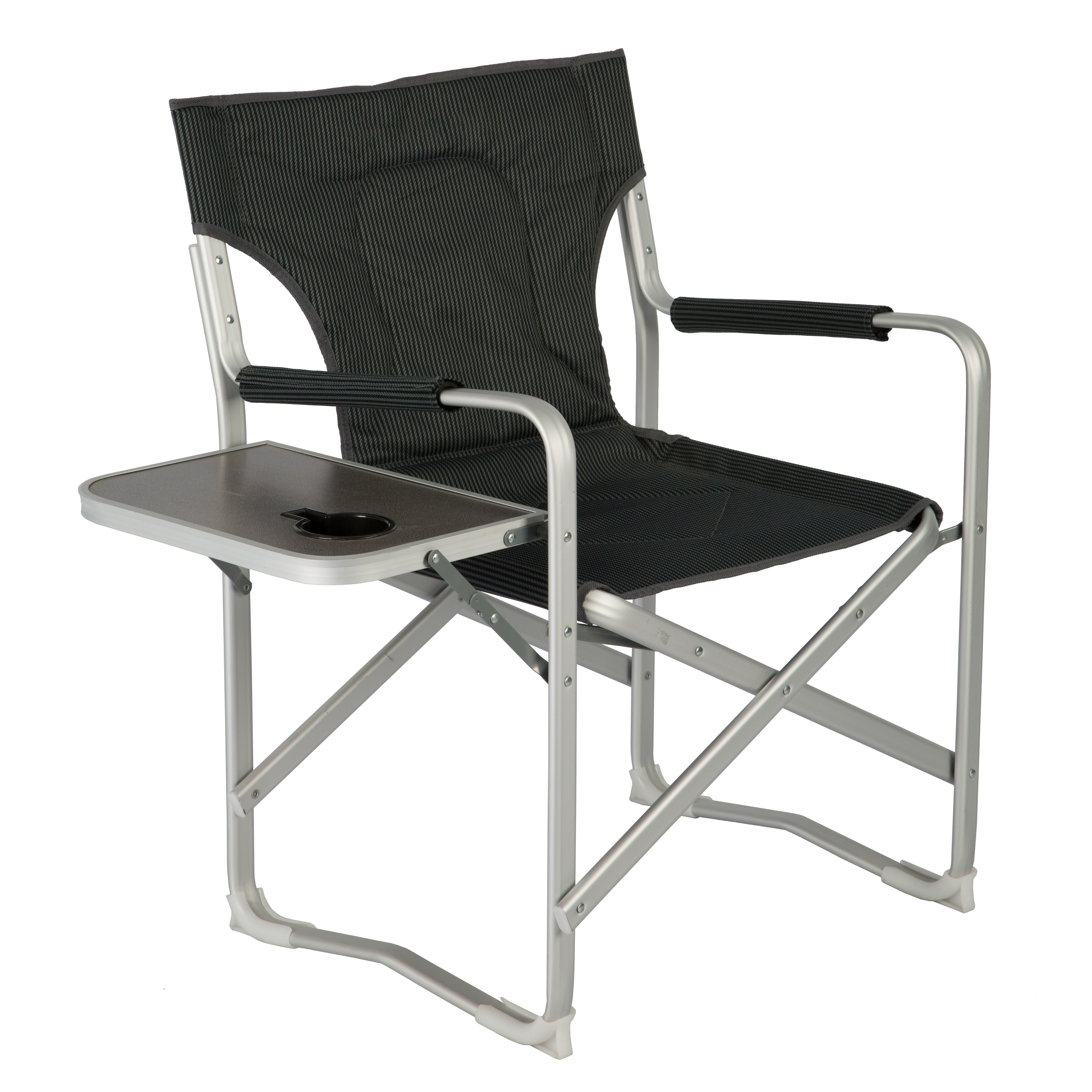 Makeup Office Aluminum Folding Director Chair With Side Tray for outdoor