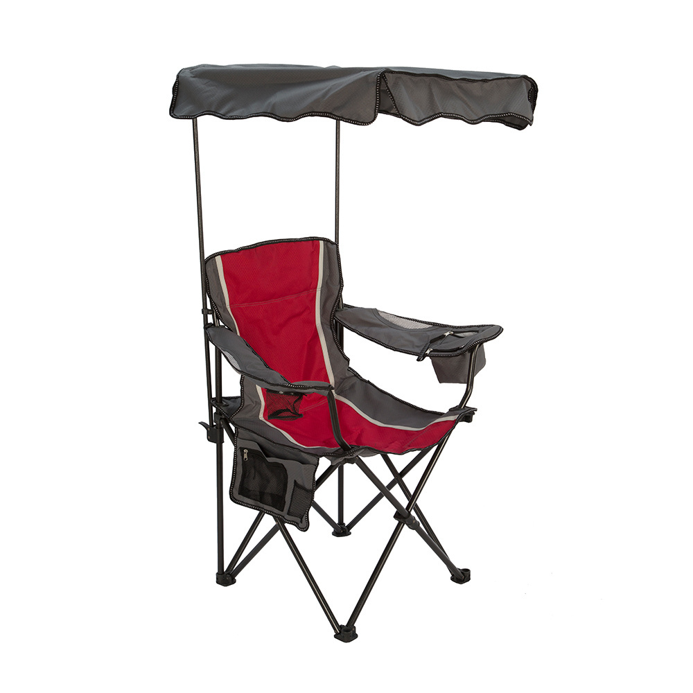 outdoor portable foldable fishing camping chair with sun shade