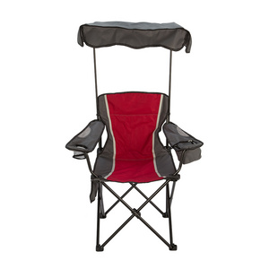 outdoor portable foldable fishing camping chair with sun shade