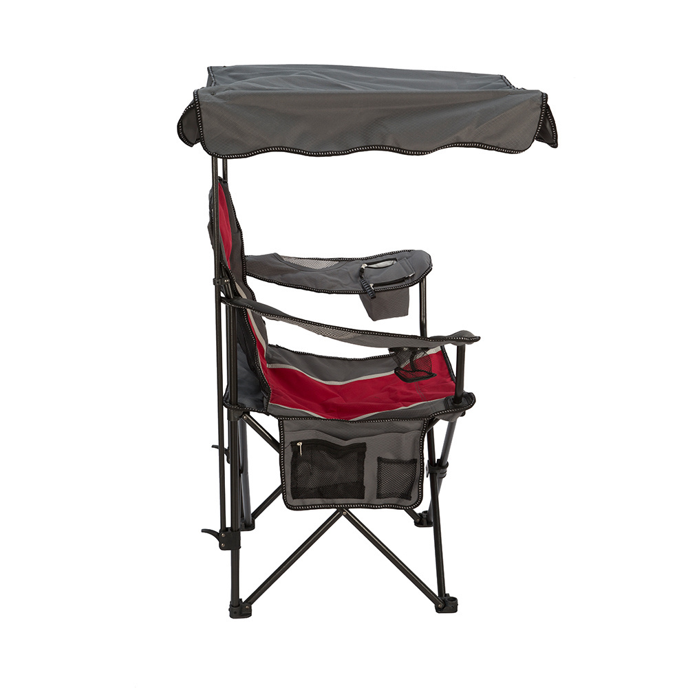 outdoor portable foldable fishing camping chair with sun shade