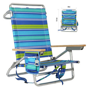 Custom Outdoor Backpack Aluminum Folding Picnic Portable Camping Low Beach Chair