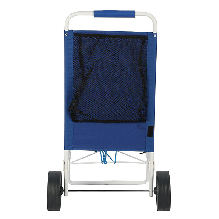 Custom Durable Utility Portable beach chair cart two wheel steel folding trolley