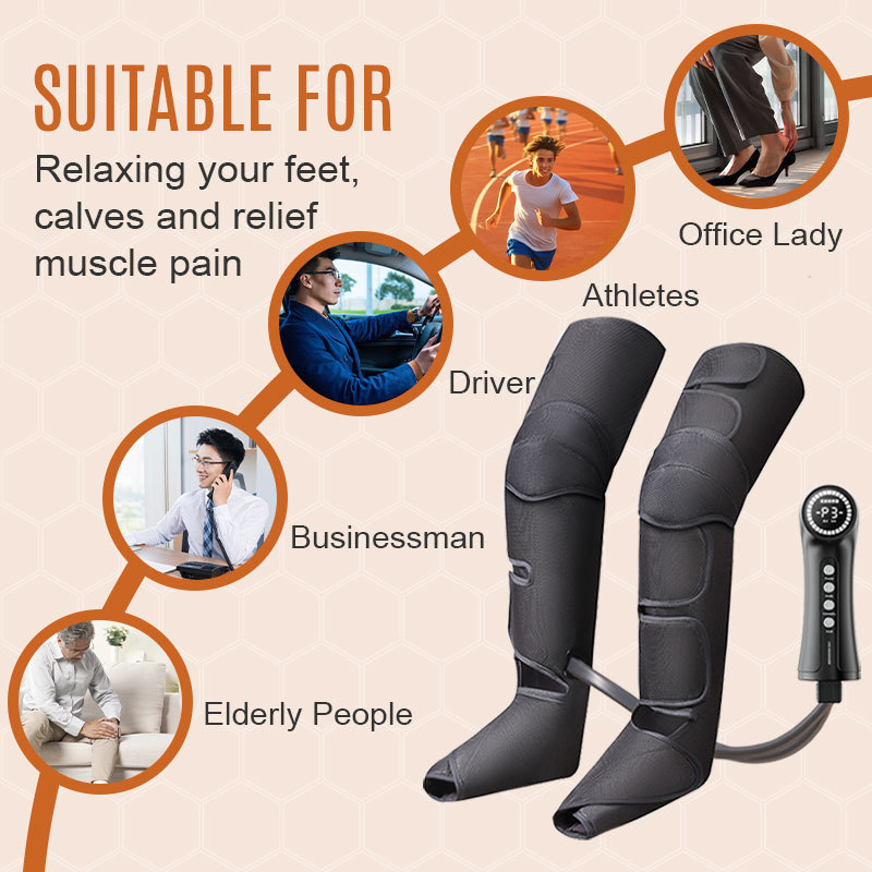 Best selling Leg Foot Massager Machine Therapy Lymphatic Drainage Pressure Recovery  Air Compression Leg Massager