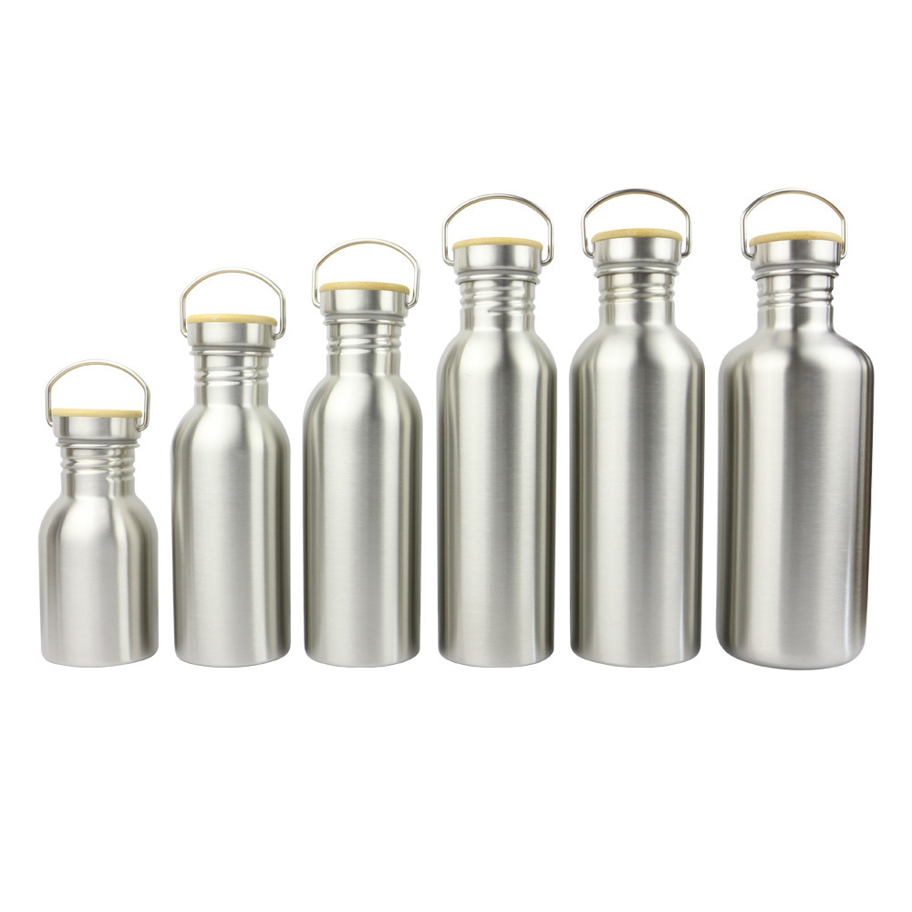 promotion single wall stainless steel water bottle