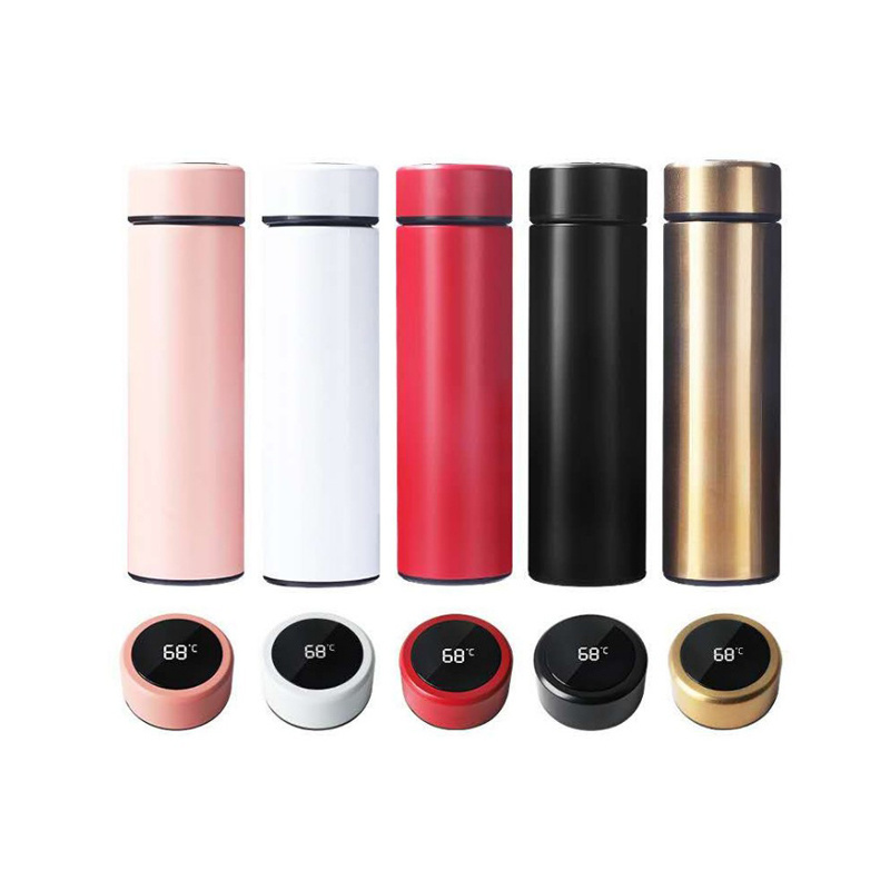 Christmas gifts led temperature display thermos flask 500ml stainless steel vacuum bottle for coffee and tea