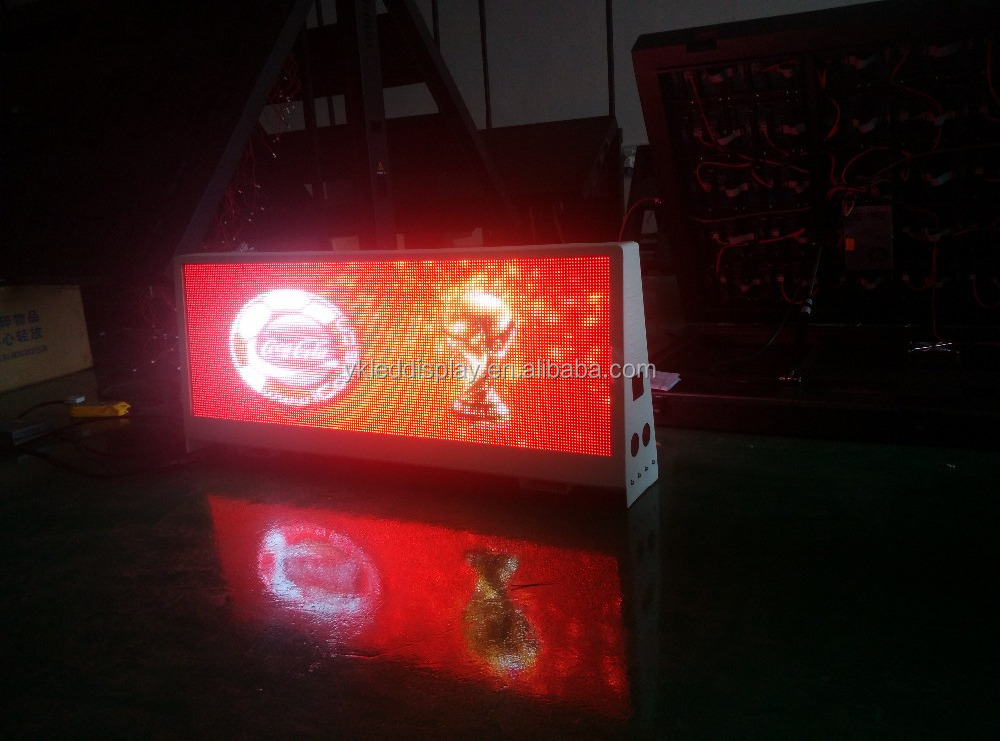 Clear LED Video Display Waterproof Digital LED Car/Taxi Roof Top Advertising Signs