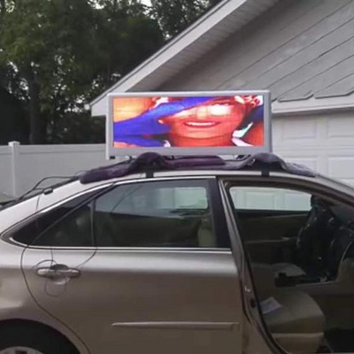 Clear LED Video Display Waterproof Digital LED Car/Taxi Roof Top Advertising Signs