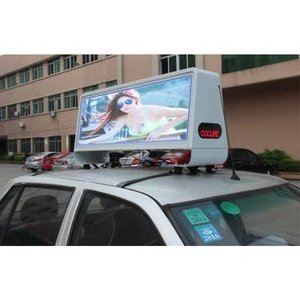 High Definition Outdoor Full Color Taxi  Car Roof Led Billboard  Mobile Double Side Taxi Top LED Display  for Advertising