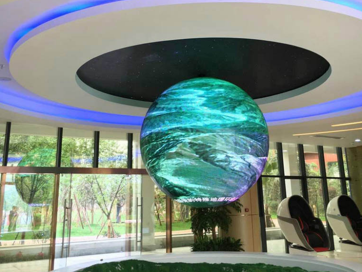 Yake New Arrival Indoor Advertising Round Led Ball Module Spherical Flexible P3 Led Display Price Sphere Led Display