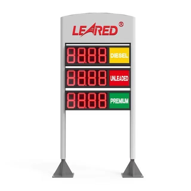 Double side fuel price sign and gasoline station large 7 segment display for outdoor price board led gas display