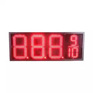 Yake 20 Inch 7 Segment LED Gas Price Signs with IP65 Waterproof Cabinet, Digit LED Display for Gas Station Advertising