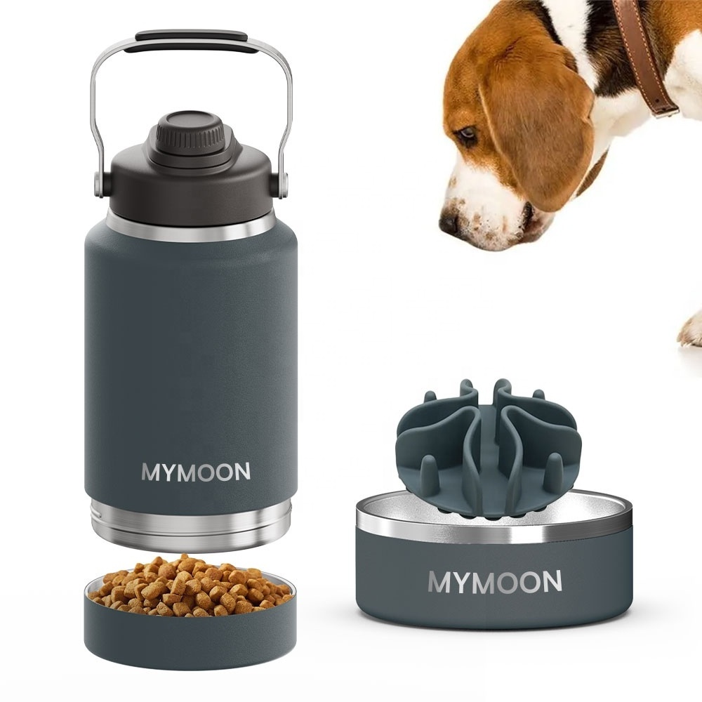 18/8 Stainless Steel Dog Water Bottle Insulated Water Bottle Pet Bowl for Traveling Drinking