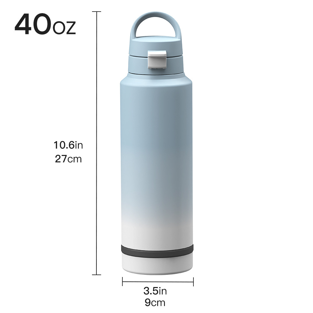 Water Bottle with Storage Bottom Stainless Steel Double Wall Sports Bottle Vacuum Flask With Bottom Compartment