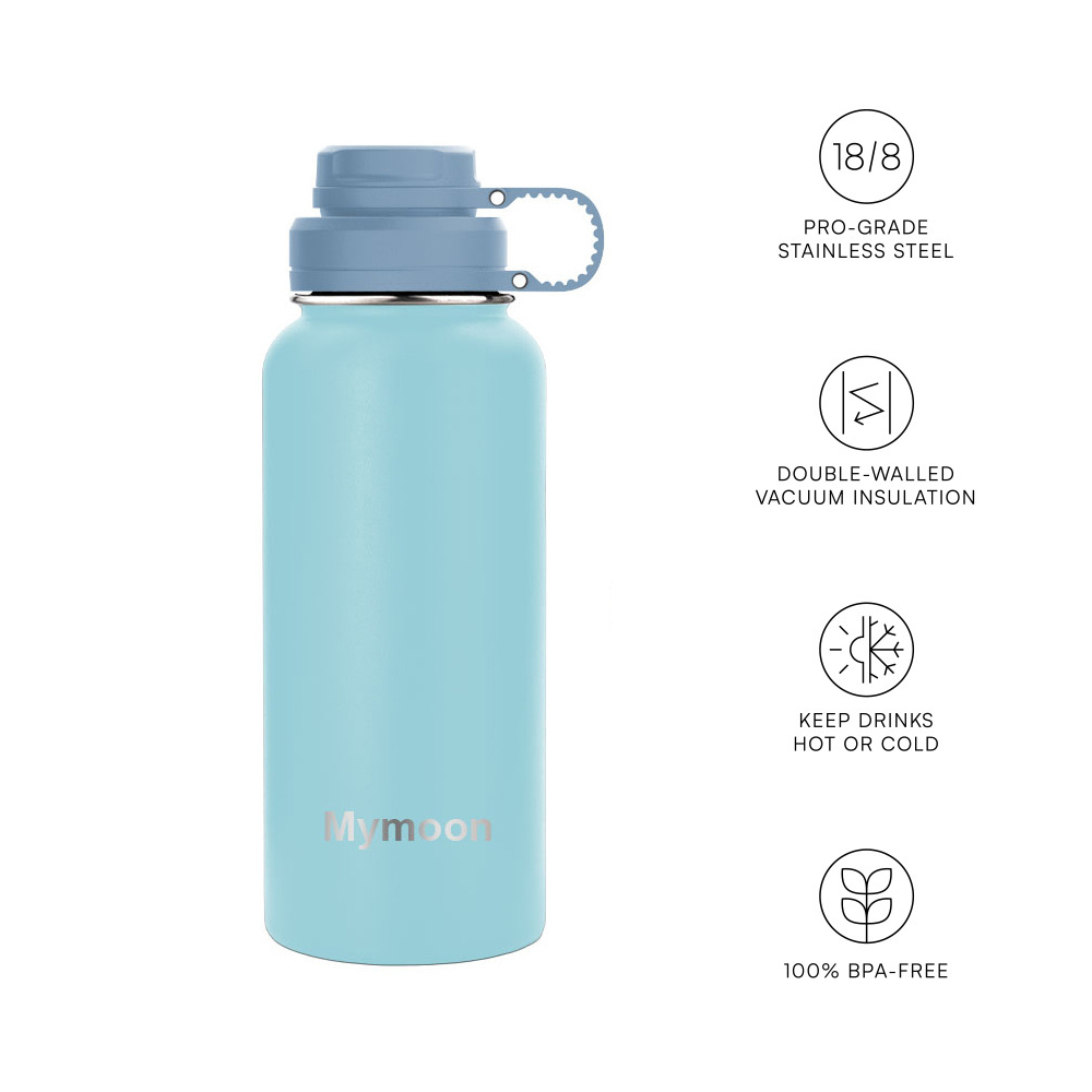 New Designed Sports Water Bottle 18/8 Stainless Steel Drink Bottle Insulated Water Bottle with Colorful Lid